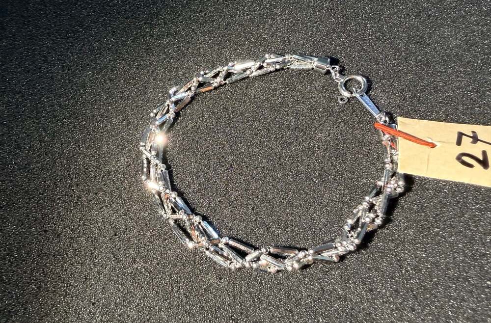 Japan Gold 18K White Gold YSL type Bracelet Size 7
